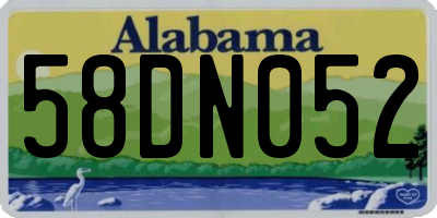 AL license plate 58DN052
