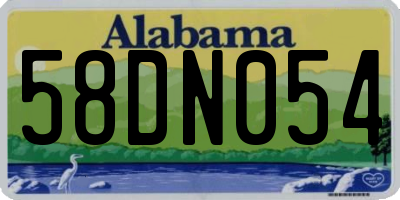 AL license plate 58DN054