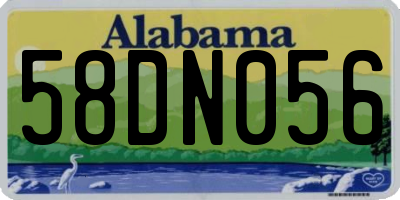 AL license plate 58DN056
