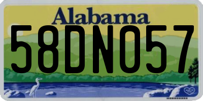 AL license plate 58DN057