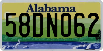 AL license plate 58DN062