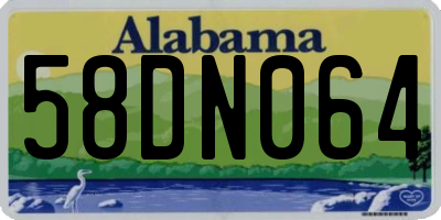 AL license plate 58DN064