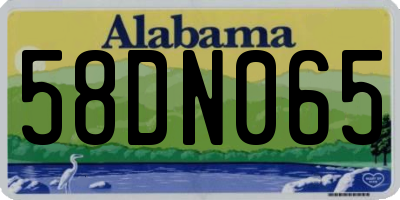 AL license plate 58DN065