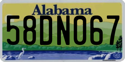 AL license plate 58DN067