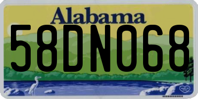 AL license plate 58DN068