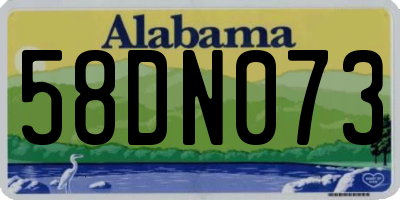 AL license plate 58DN073