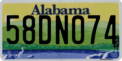 AL license plate 58DN074