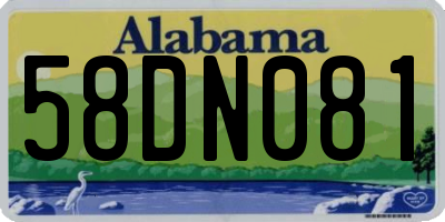 AL license plate 58DN081