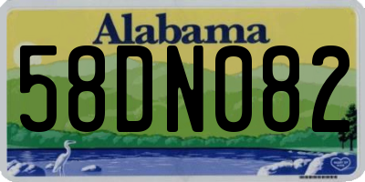 AL license plate 58DN082