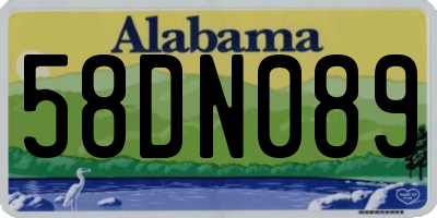 AL license plate 58DN089