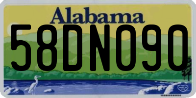 AL license plate 58DN090