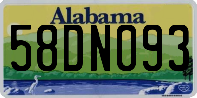 AL license plate 58DN093