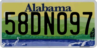 AL license plate 58DN097