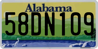AL license plate 58DN109