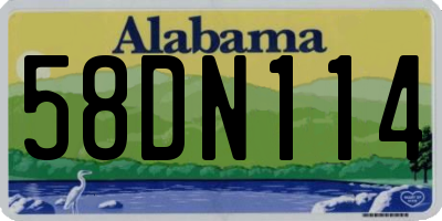 AL license plate 58DN114