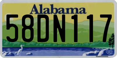 AL license plate 58DN117