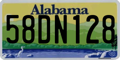 AL license plate 58DN128