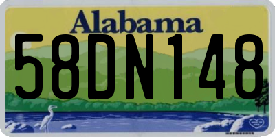 AL license plate 58DN148