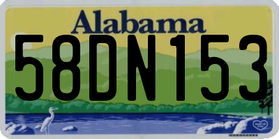 AL license plate 58DN153