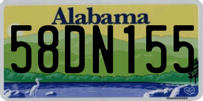 AL license plate 58DN155