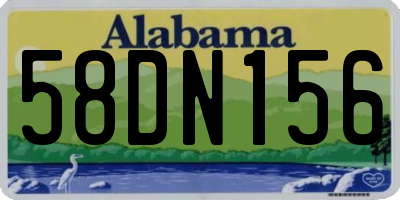 AL license plate 58DN156