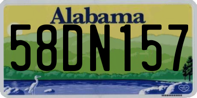 AL license plate 58DN157
