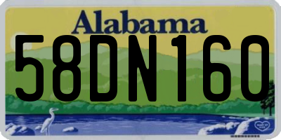 AL license plate 58DN160