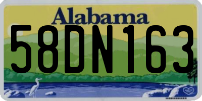 AL license plate 58DN163