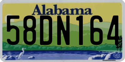 AL license plate 58DN164