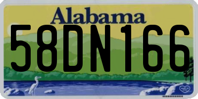 AL license plate 58DN166