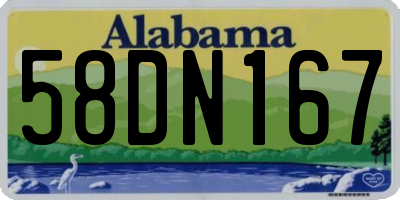 AL license plate 58DN167