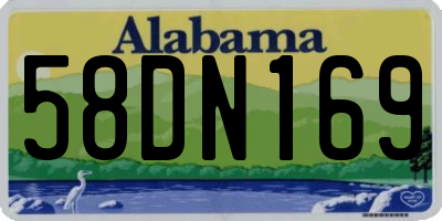 AL license plate 58DN169