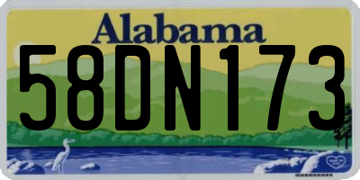 AL license plate 58DN173