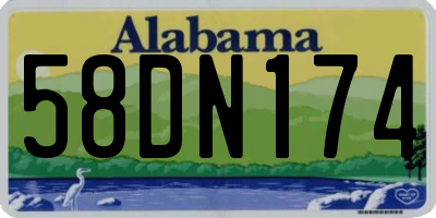 AL license plate 58DN174