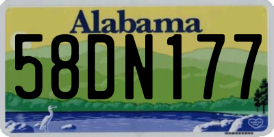 AL license plate 58DN177