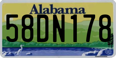 AL license plate 58DN178