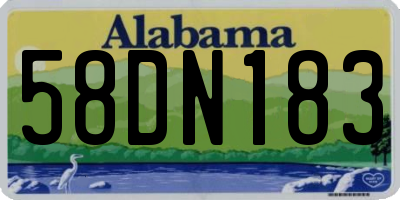AL license plate 58DN183