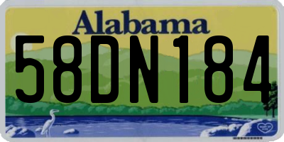 AL license plate 58DN184
