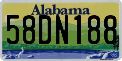 AL license plate 58DN188