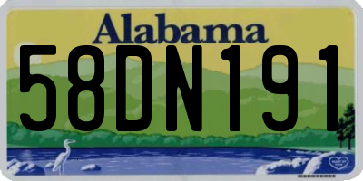 AL license plate 58DN191
