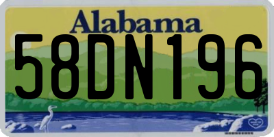 AL license plate 58DN196