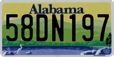 AL license plate 58DN197