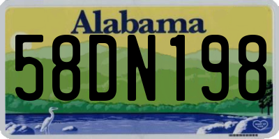 AL license plate 58DN198