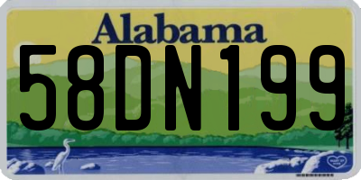 AL license plate 58DN199