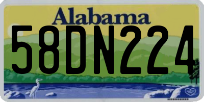 AL license plate 58DN224