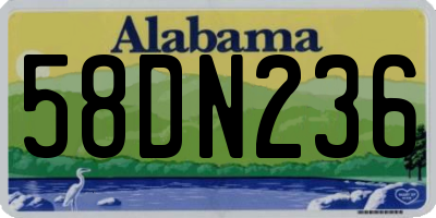 AL license plate 58DN236
