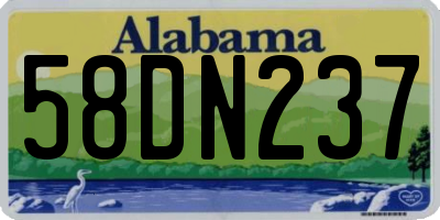 AL license plate 58DN237
