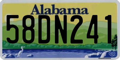 AL license plate 58DN241