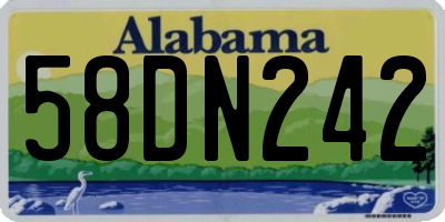 AL license plate 58DN242