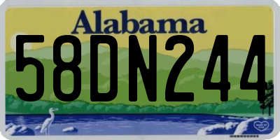 AL license plate 58DN244